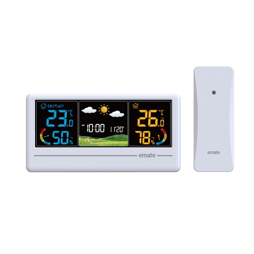 Wireless Color-Screen Weather Station with In&Out Comfort Level Dashboards