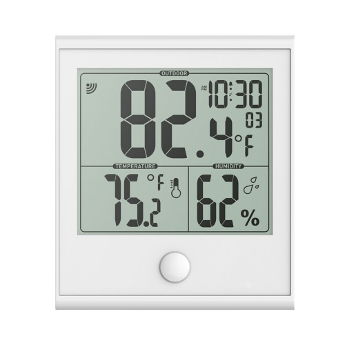Indoor & Outdoor Hygrometer Thermometer Clock