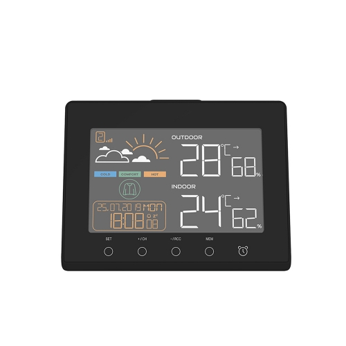 Wireless Atomic Color Weather Station with 2 USB Charging Ports
