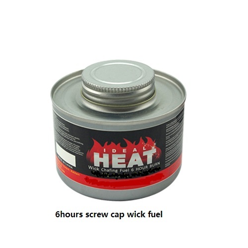 Screw cap wick chafing fuel