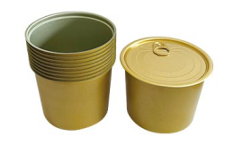 Conical tin cans for food