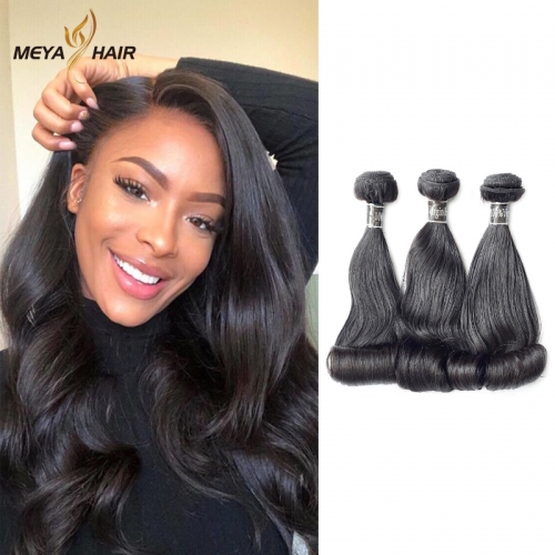 Meya cheap Brazilian cuticle aligned unprocessed remy human fumi hair bundles