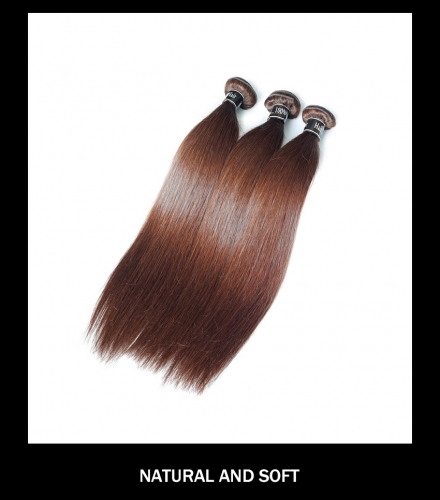 Meya cheap Brazilian cuticle aligned remy human hair bundles #4 color virgin hair straight.