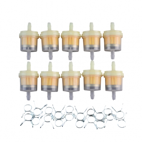 GOOFIT 10 Pcs/set Motor Oil Fuel Filter Spring Clips Clamps Replacement For Motorcycle Dirt bike ATV Moped Scooters Pocket Bike