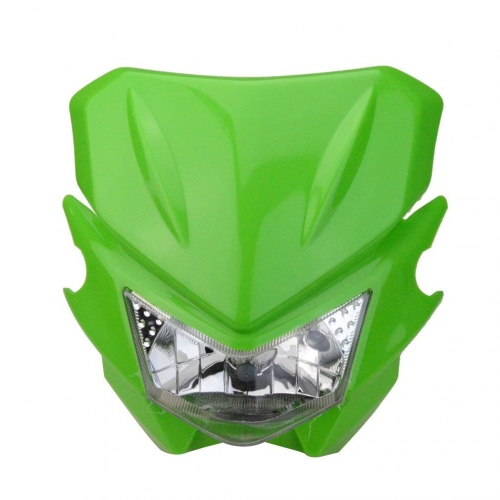 GOOFIT 12V 35W H4 Motorcycle Universal Headlights Fairing Light Headlamp Replacement For KX125 KX250 KXF250 KXF450 KLX200 KLX250 KLX450 Dirt Bike Supe