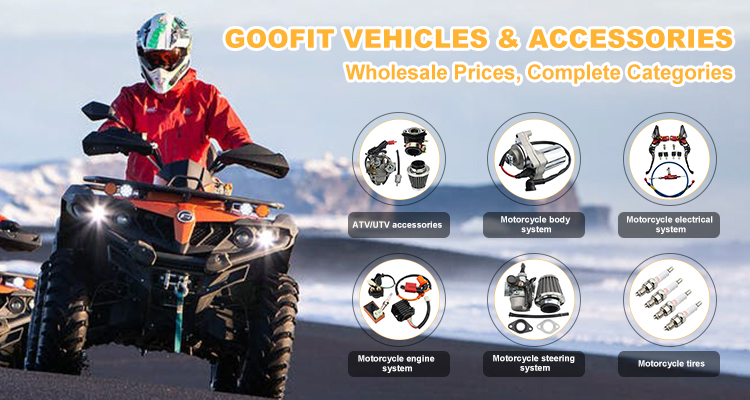 GOOFIT Aluminum Universal 7/8 Handle Grips for 50cc 70cc 90cc 110cc 125cc 150cc 200cc 250cc Dirt Bike Scooter Moped Pit Bike Trail Bike