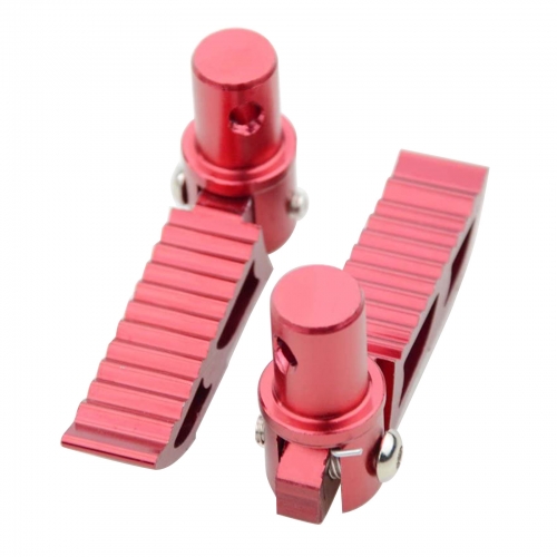 GOOFIT Aluminium Foot Peg Footrests Foldable Foot Pedal Replacement For Most Motorcycle Model 2 stroke 43cc 47cc 49cc 50cc Scooter Pit bike Red