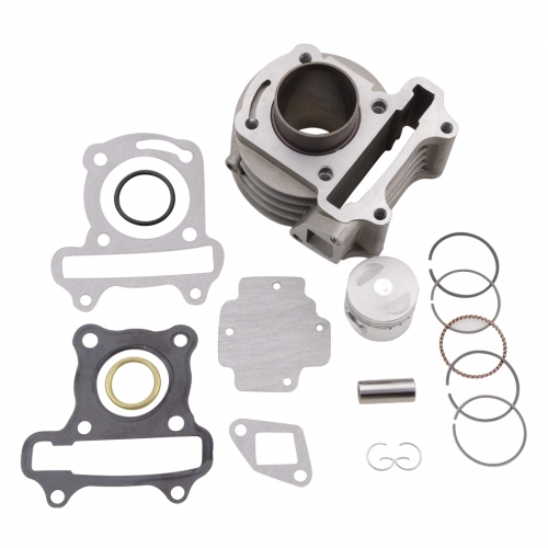 GOOFIT Motorcycle 39mm Big Bore Cylinder Head Piston Gaskets Rebuild Kit Replacement for 4 Stroke GY6 49cc 50cc ATV Scooter