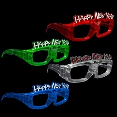 LED Light Up Happy New Year's Glasses