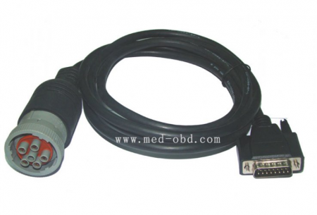 OBD2 Interface Truck J1708 6pin To DB15 Male Cable