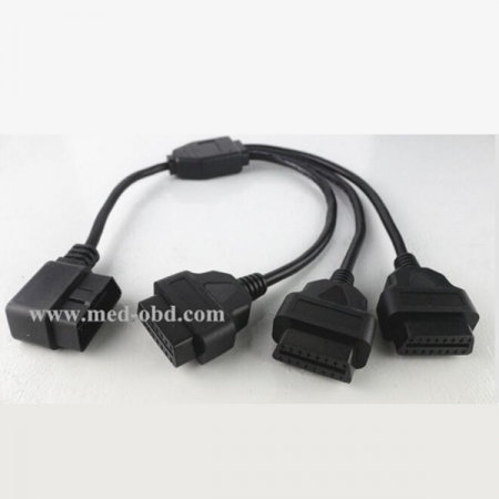 OBD2 Splitter Y Cable , Right Angle J1962M To 3-J1962F, Splitter OBD2 Cable 1 To 3, 1ft