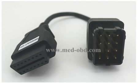 Adapter, OBD 16P FEMALE For   12P To Obd2 Adapter