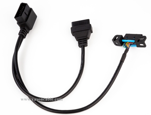 Right Angle OBD2 Y Connector Cable Universal Underdash Type Y Adapter OBDII