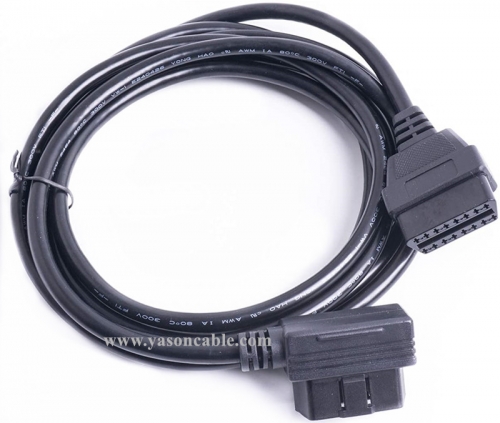 Right Angle OBD2  J1962M OBDII Male to Female extenstion Cable All 16pin Connected 3m/10ft