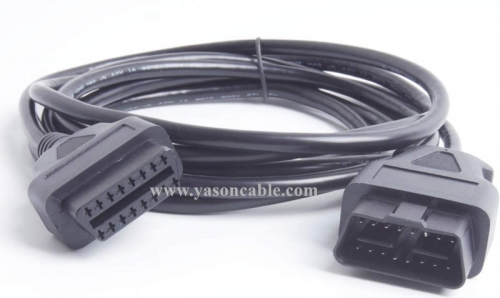 5FT /1.5mStraight OBD II OBD2 Male to Female Extension Cable All 16pins Connected
