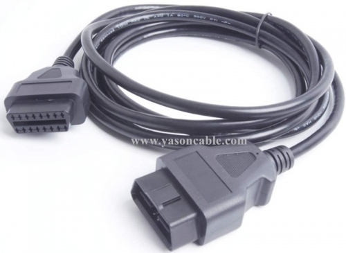 Obd Gauge GZZTORES 9.84FT 3M OBDII OBD2 16 Pin Male To Female Extension Cable Extender - OBDII Scan Tool Extension Cable (3M/9.84Ft Obd2 Port Splitter