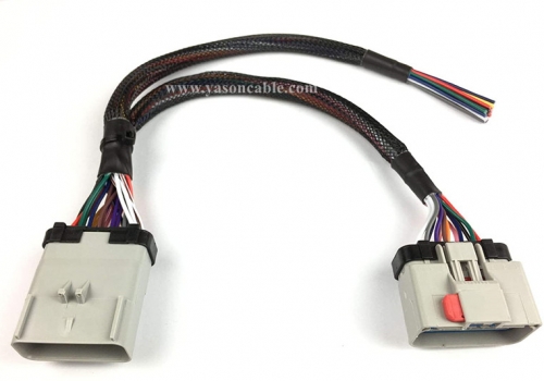 YPP 14 Way RP-1226 Male to Female to Open End Cable for Truck ELD