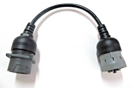 6 pin gray to  9 pin Type 1  Black OR Green adapter J1708/J1939 ELD EOBR install cable