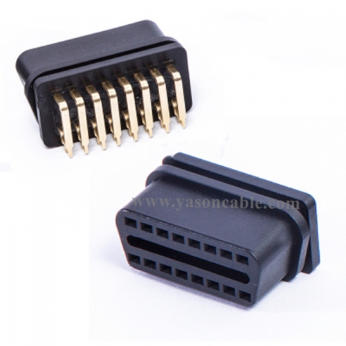 OBD2 Female Plug with Golden Right angle PIns