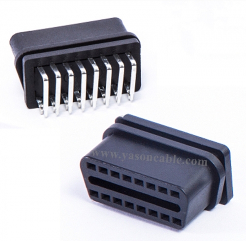 OBD2 OBD II Female Plug with Right Angle Pins