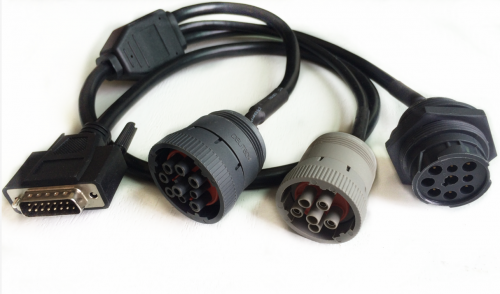 DB15 Male to J1939 Male and J1939 Female and J1708 Spliter Cable
