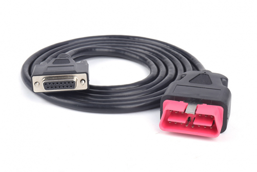 Red OBD2 Male Connector to DB15 Female Cable