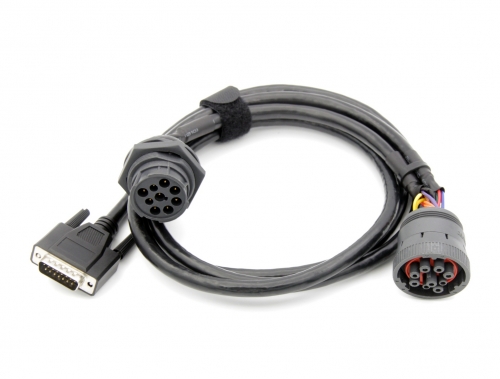 Type 1  Black J1939 Male to J1939 Female to DB15 Male Splitter Y Cable for Freightliner Tracker ELD