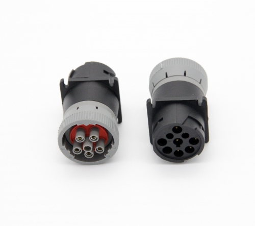 Type 1 Black 9Pin J1939 to 6Pin J1708 Adapter