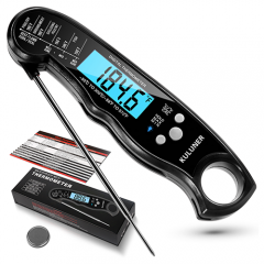 KULUNER TP-01 Waterproof Digital Instant Read Meat Thermometer(Black)---Time-limited spike product