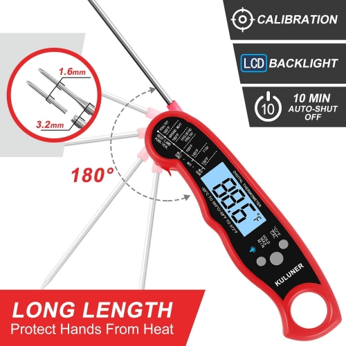  KULUNERs Lightning-Fast 2-Second Meat Thermometer