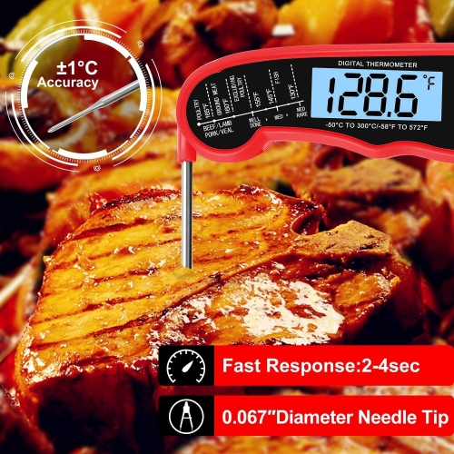 Food Thermometer, Digital Instant Read Meat Thermometer, High
