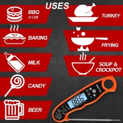 KULUNER TP-01 Waterproof Digital Instant Read Meat Thermometer(Orange)---Time-limited spike product