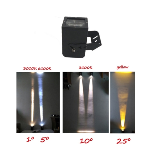 10W AC100-240V / DC24V Square CREE LED Lampe Spot Spot Faisceau Étroit IP65