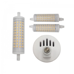 15W AC85-265V J118mm Ceramics SMD2835 LED R7s Bulb Light Lamp clear/milky lampshade dimmable