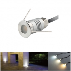 1W DC12V DC24V Mini LED encastré dans le sol éclairage de la terrasse IP67 120˚