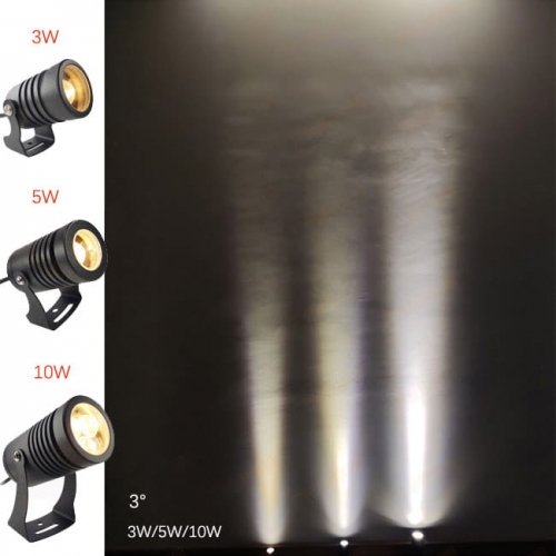 3W 5W 10W LED Floodlight Spot Lamp Narrow Beam 3 Degrees Hotel Facade Lighting IP65