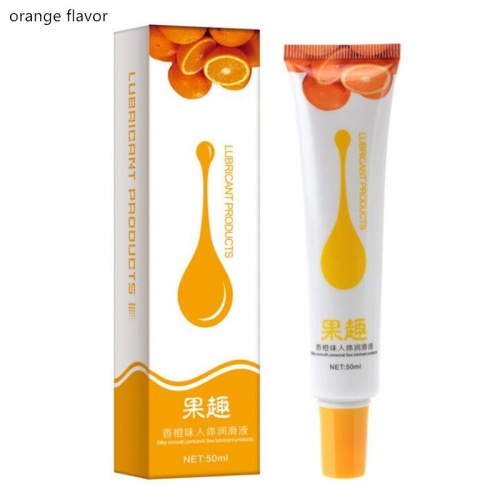 50ml Water Based Fruit Flavor Lubricant for Sex Silk Touch Visible