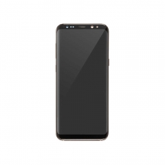 Para Sam Galaxy S8 PLUS G955 Pantalla LCD y ensamblaje de digitalizador de pantalla táctil con reemplazo de marco - Dorado