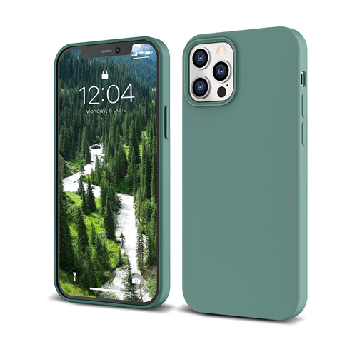 For iPhone 12 Case and iPhone 12 Pro,Thin Liquid Silicone, Silk Microfiber Cloth, Gel Rubber Full Body, Protective Shockproof phone Cases