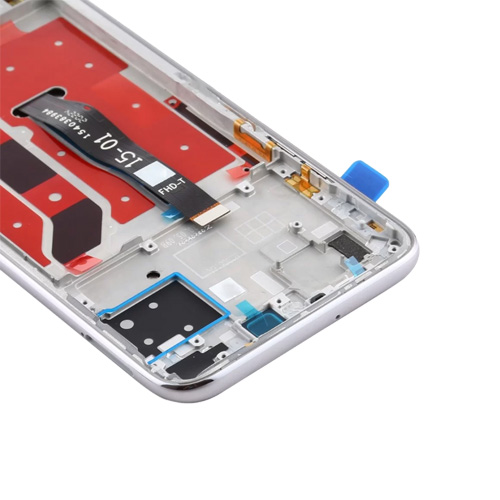 Para Huawei P40 lite /Huawei Nova 6 SE Montaje completo de pantalla LCD y digitalizador con marco (plateado)