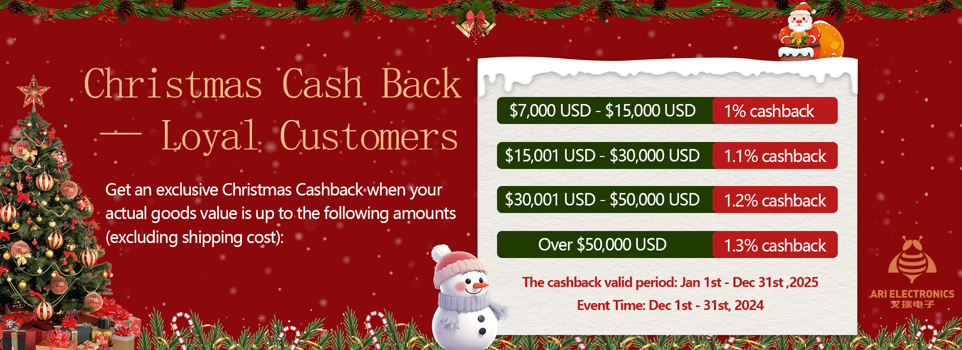 Christmas promo for loyal customer