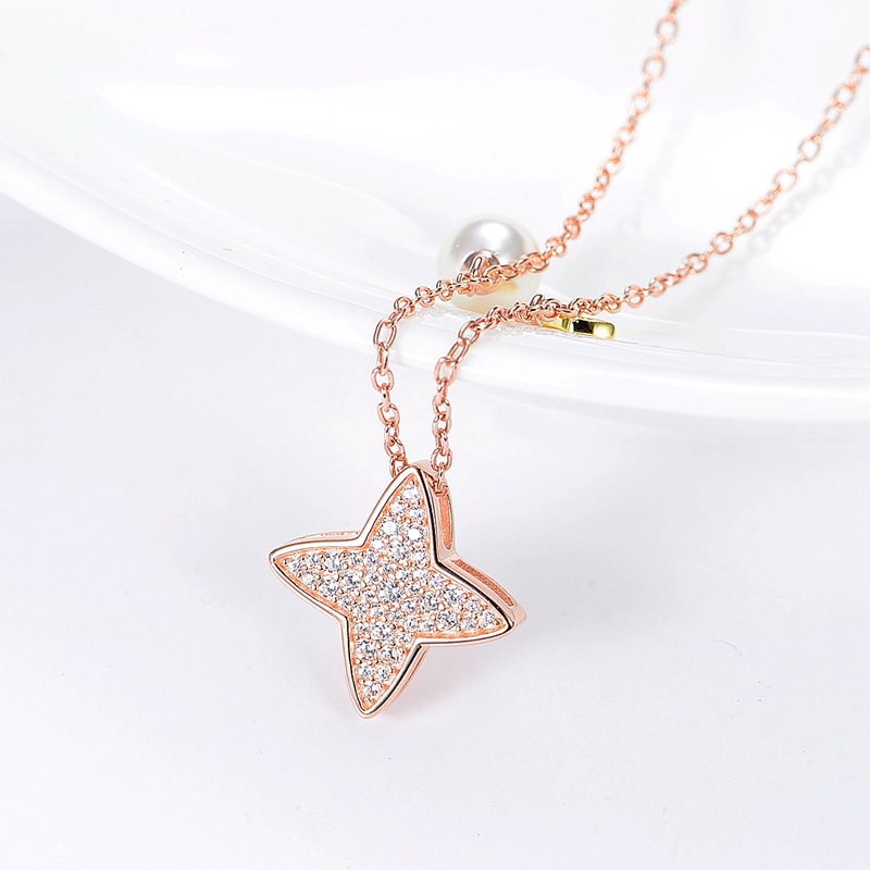 Stars and Pearl Necklace