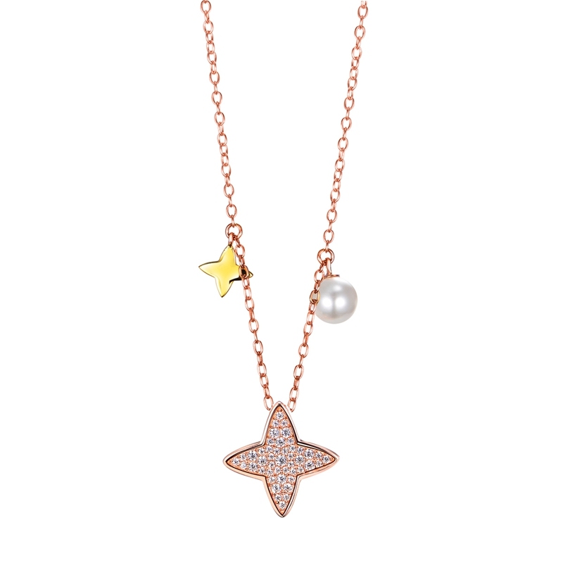 Stars and Pearl Necklace