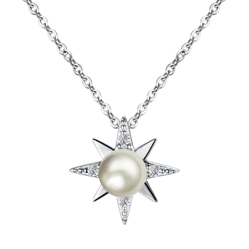 Shining Star Necklace with Pearl