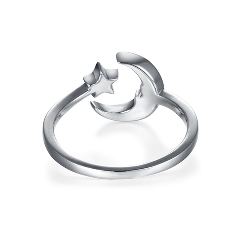 Star Moon Open Ring