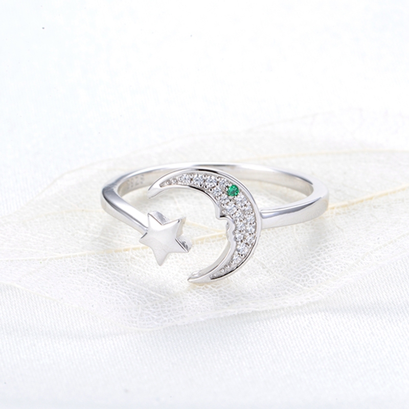 Star Moon Open Ring