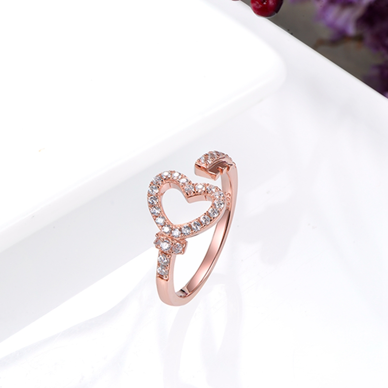 Love Heart Shape Open Ring