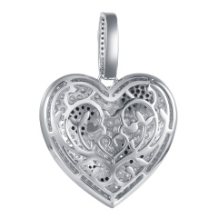 Heart-shaped panda pendant