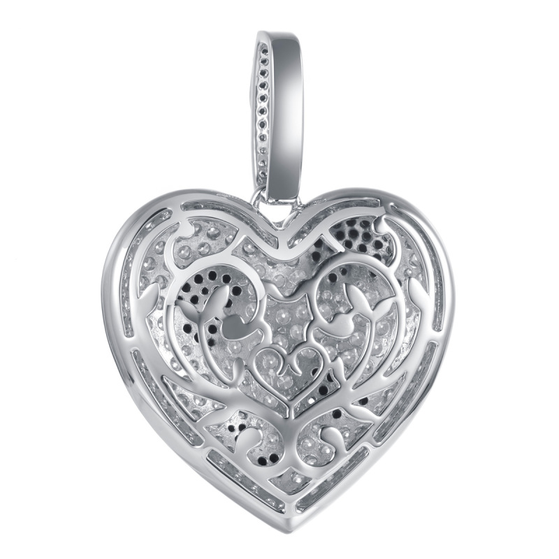 Heart-shaped panda pendant