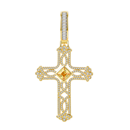 gemstone cross pendant